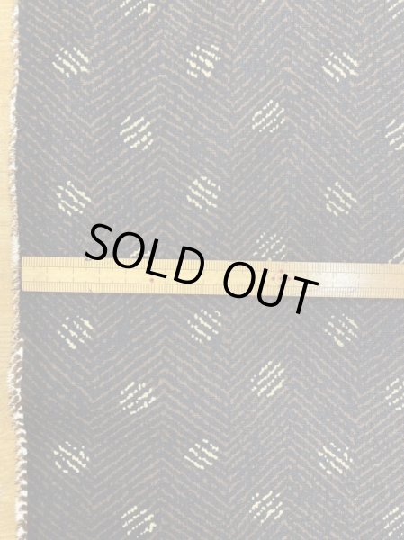 画像2: 生地：ヘリンボーン水玉プリントポリエステル（茶／ベージュ） (2)