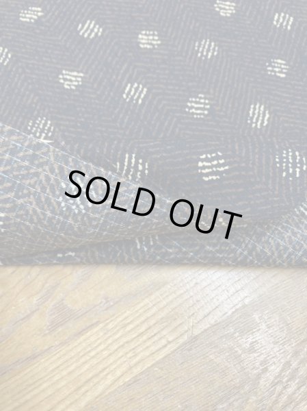 画像4: 生地：ヘリンボーン水玉プリントポリエステル（茶／ベージュ） (4)