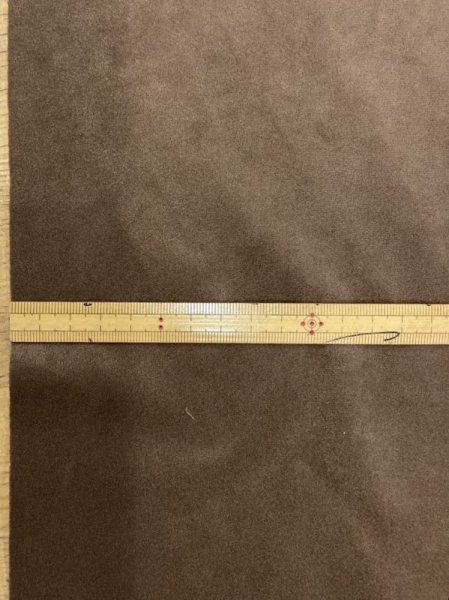 画像2: 生地:ポリエステル100%カラースエード(茶) (2)