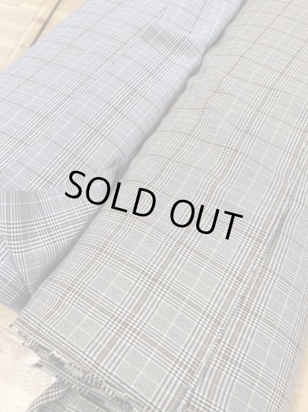 画像7: 生地:グレンチェック柄ポリエステル(ベージュ/茶) (7)