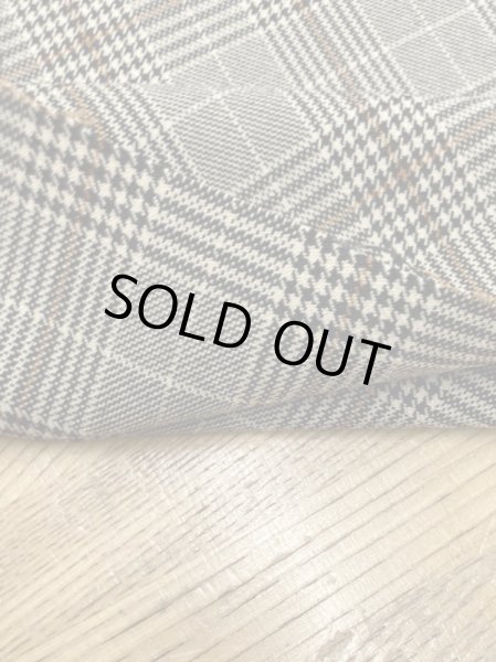 画像3: 生地:グレンチェック柄ポリエステル(ベージュ/茶) (3)