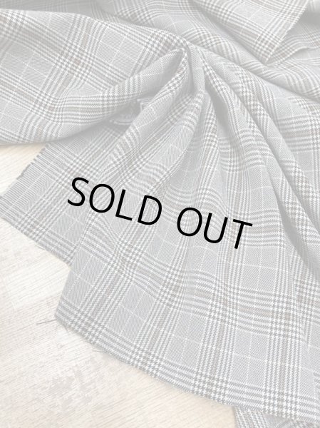 画像5: 生地:グレンチェック柄ポリエステル(ベージュ/茶) (5)