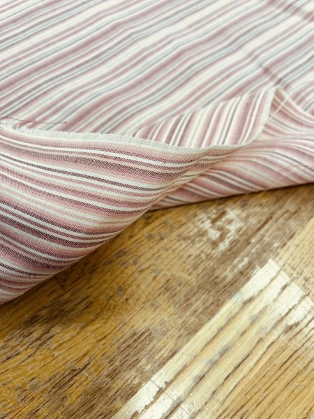 画像7: 生地：綿100％ボーダー柄（赤系） (7)