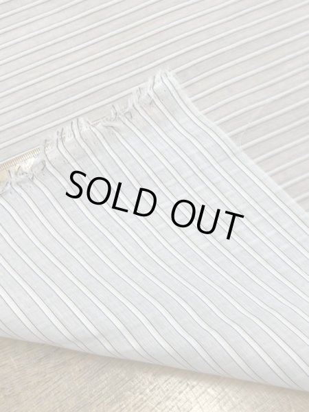 画像3: 生地：シアー素材・ポリエステルボーダー（白／クリーム） (3)