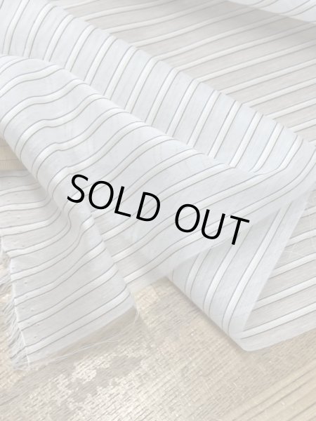 画像5: 生地：シアー素材・ポリエステルボーダー（白／クリーム） (5)