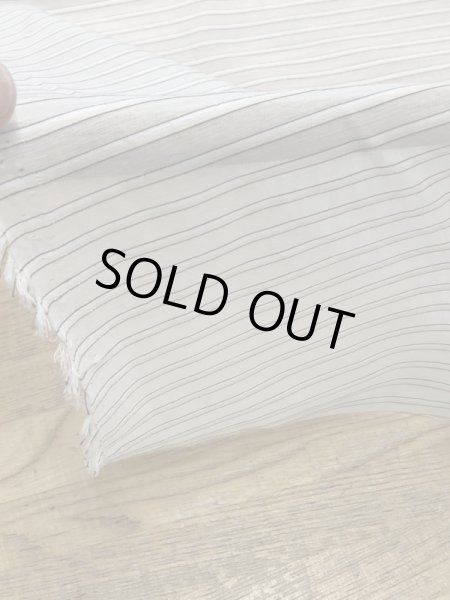 画像6: 生地：シアー素材・ポリエステルボーダー（白／クリーム） (6)