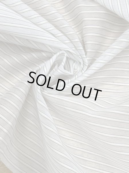 画像7: 生地：シアー素材・ポリエステルボーダー（白／クリーム） (7)