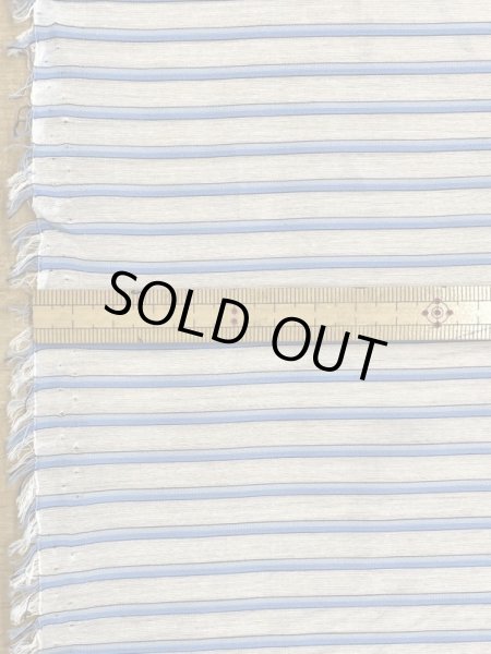 画像2: 生地：シアー素材・ポリエステルボーダー（白／青） (2)