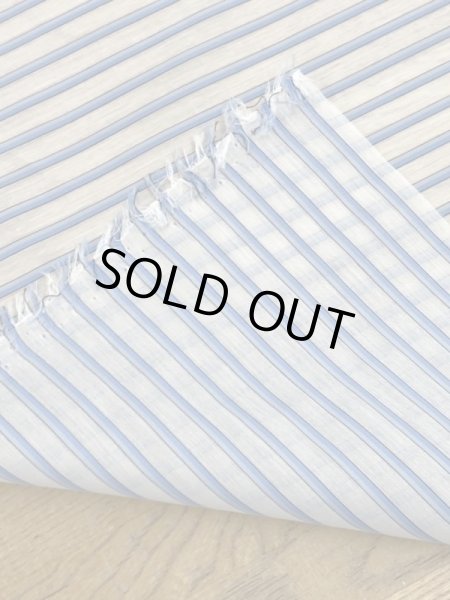 画像3: 生地：シアー素材・ポリエステルボーダー（白／青） (3)