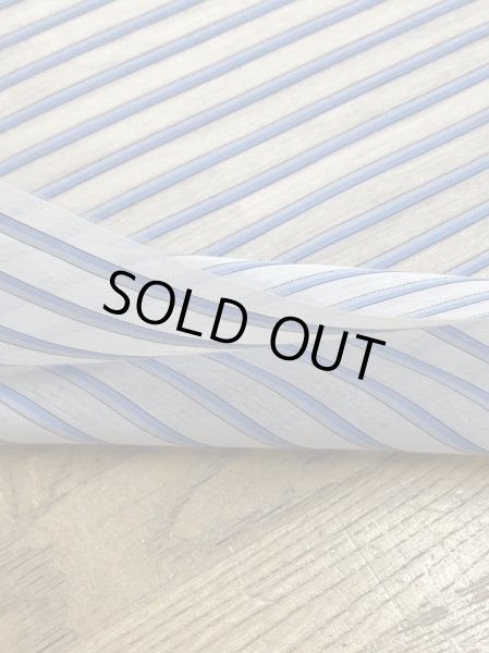 画像4: 生地：シアー素材・ポリエステルボーダー（白／青） (4)