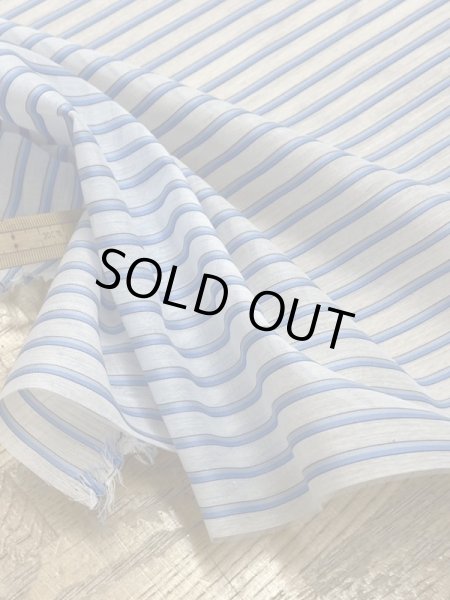 画像5: 生地：シアー素材・ポリエステルボーダー（白／青） (5)