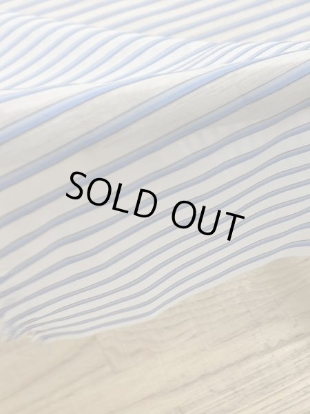 画像6: 生地：シアー素材・ポリエステルボーダー（白／青） (6)