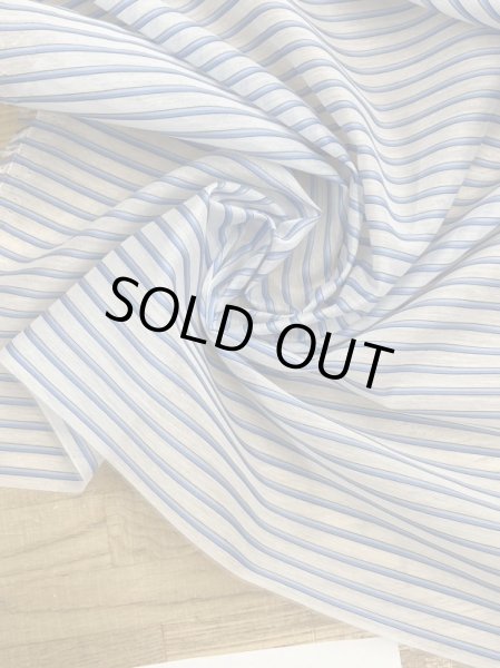 画像7: 生地：シアー素材・ポリエステルボーダー（白／青） (7)