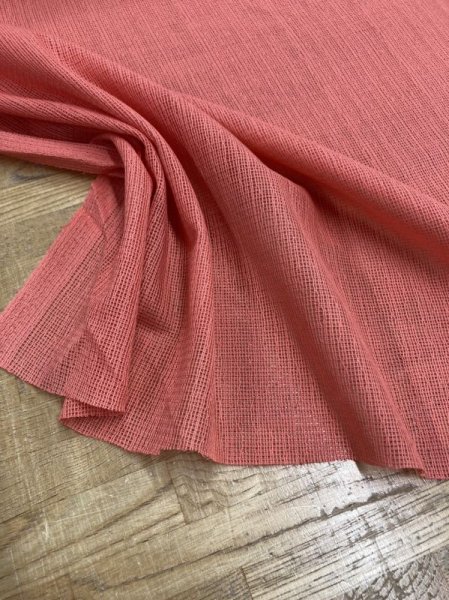 画像5: 生地:スタンラッセル綿70%ナイロン30%(ピンクオレンジ) (5)