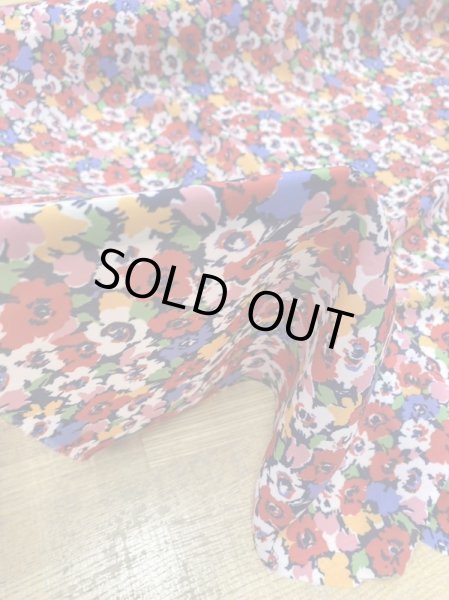 画像6: 生地：カラフル花柄ポリエステルストレッチプリント (6)