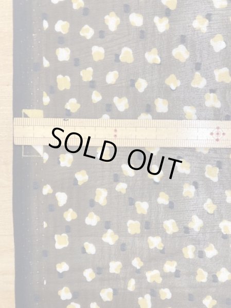 画像2: 生地：カットボイルプリント（黒／黄） (2)