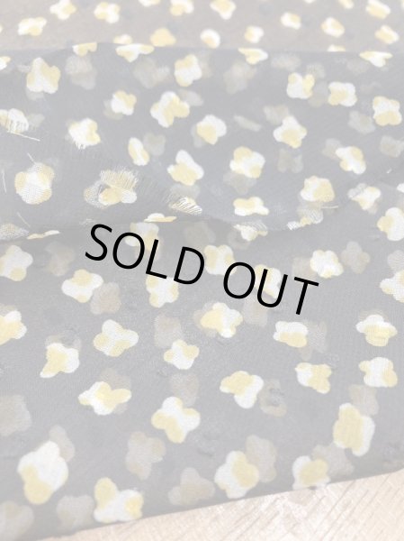 画像4: 生地：カットボイルプリント（黒／黄） (4)