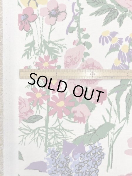 画像2: 生地:ポリエステル花柄プリントストライプ(白/ピンク) (2)