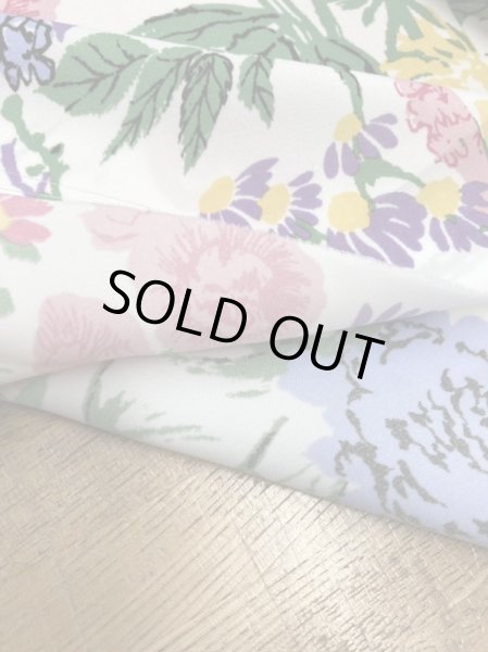 画像4: 生地:ポリエステル花柄プリントストライプ(白/ピンク) (4)