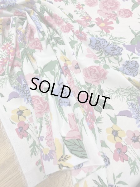 画像6: 生地:ポリエステル花柄プリントストライプ(白/ピンク) (6)