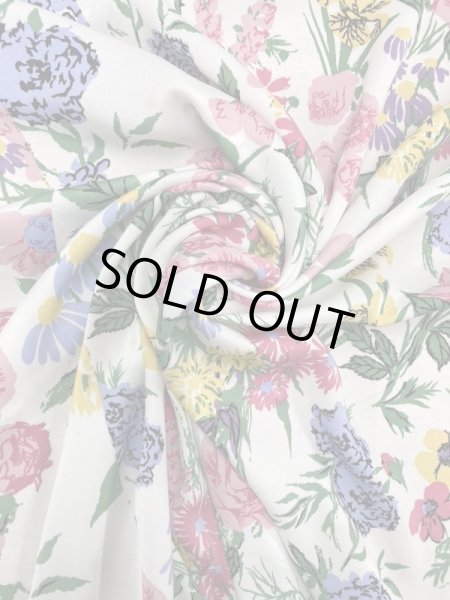 画像8: 生地:ポリエステル花柄プリントストライプ(白/ピンク) (8)