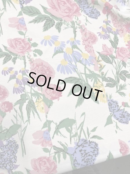 画像9: 生地:ポリエステル花柄プリントストライプ(白/ピンク) (9)