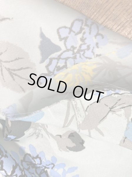 画像4: 生地:ポリエステル花柄プリントストライプ(水色/ブルー) (4)