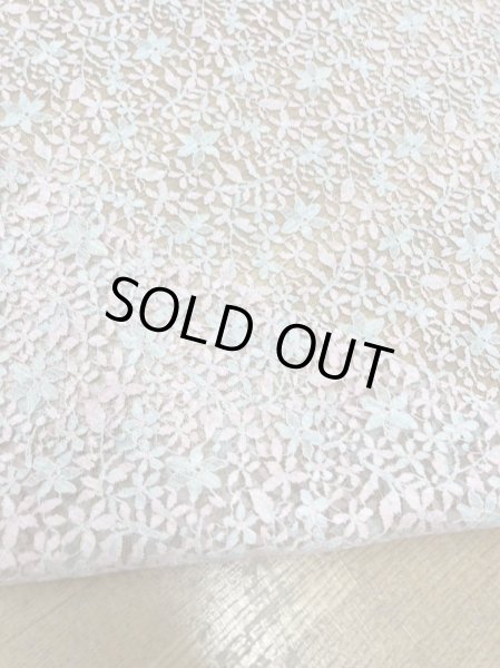 画像3: 生地:ダブル幅花柄チュールレース綿ナイロン(ピンク水色) (3)