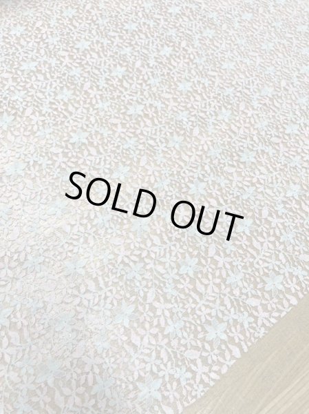 画像8: 生地:ダブル幅花柄チュールレース綿ナイロン(ピンク水色) (8)