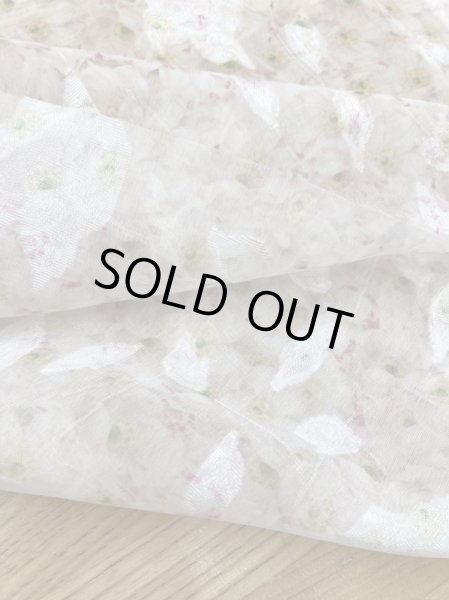 画像4: 生地：ダブル幅花柄プリントカットボイル（薄ピンク） (4)