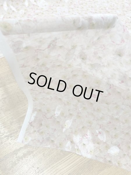 画像6: 生地：ダブル幅花柄プリントカットボイル（薄ピンク） (6)