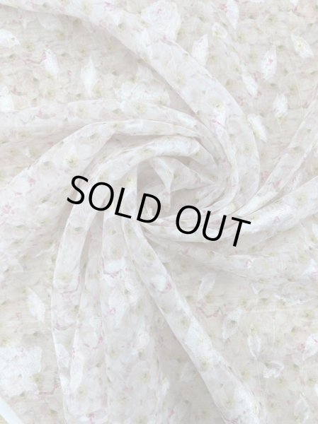 画像7: 生地：ダブル幅花柄プリントカットボイル（薄ピンク） (7)