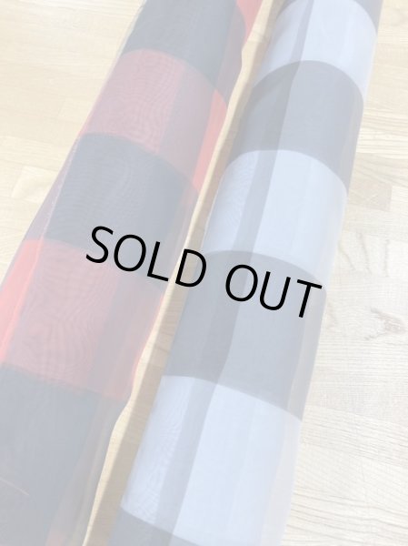 画像9: 生地：ダブル幅ブロックチェック柄プリントシフォン（赤／黒） (9)