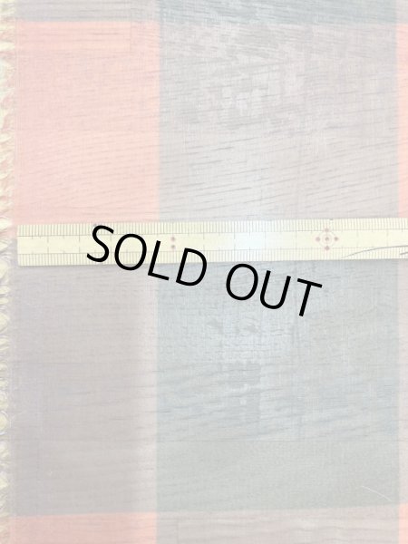 画像2: 生地：ダブル幅ブロックチェック柄プリントシフォン（赤／黒） (2)