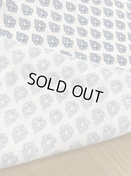 画像3: 生地:プロヴァンス柄綿100%天竺(白/水色) (3)