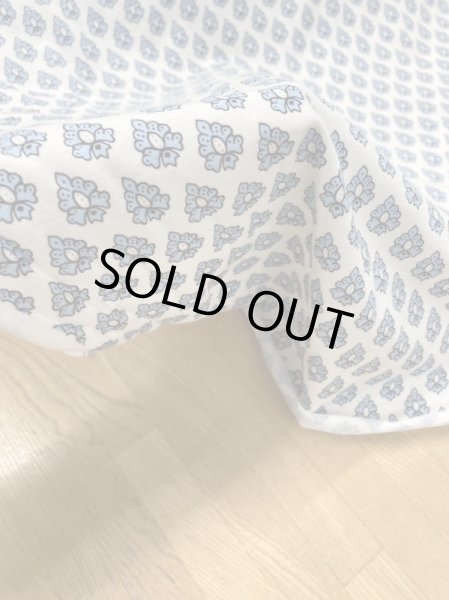 画像5: 生地:プロヴァンス柄綿100%天竺(白/水色) (5)