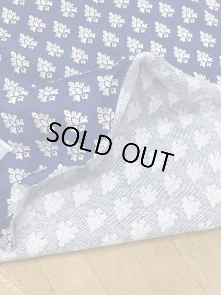 画像4: 生地:プロヴァンス柄綿100%天竺(青/白) (4)