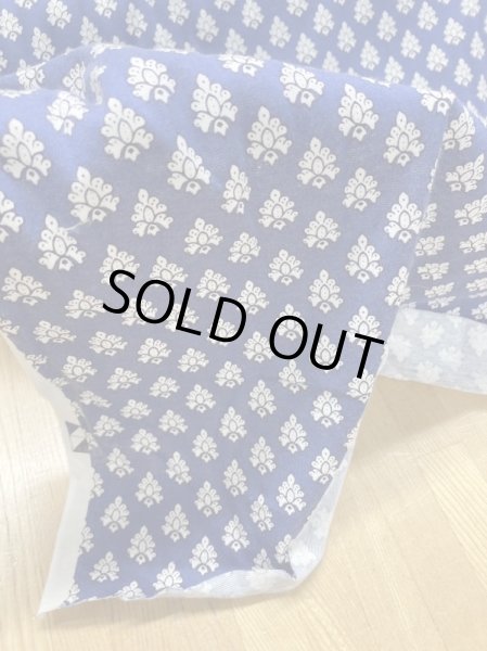 画像5: 生地:プロヴァンス柄綿100%天竺(青/白) (5)