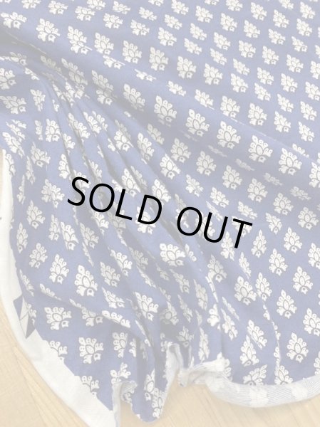 画像6: 生地:プロヴァンス柄綿100%天竺(青/白) (6)