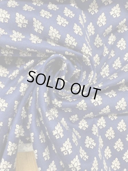 画像7: 生地:プロヴァンス柄綿100%天竺(青/白) (7)