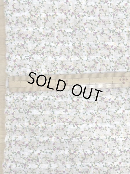 画像2: 生地：格子織り小花柄プリント（キナリ／ピンク） (2)