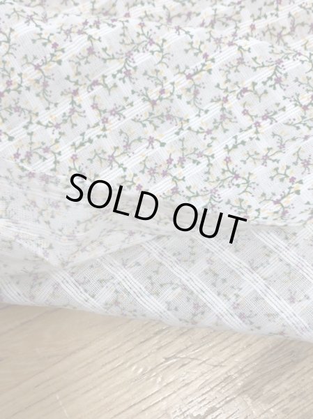 画像4: 生地：格子織り小花柄プリント（キナリ／ピンク） (4)