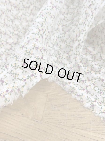 画像8: 生地：格子織り小花柄プリント（キナリ／ピンク） (8)