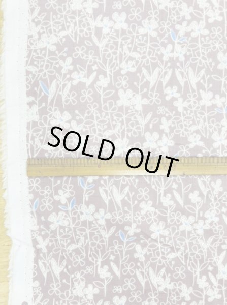 画像2: 生地:綿100%手書き花柄プリント80ローン(ピンク) (2)