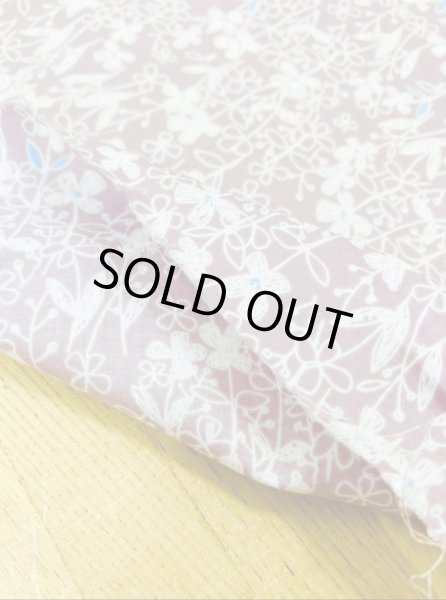 画像4: 生地:綿100%手書き花柄プリント80ローン(ピンク) (4)