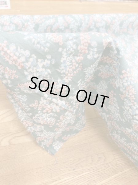 画像5: 生地:綿100%花柄プリント80ローン(グリーン) (5)