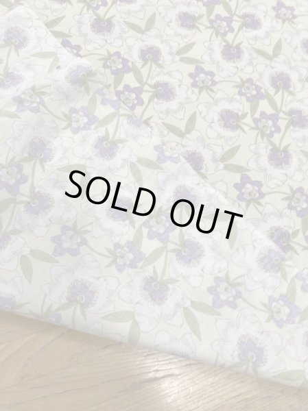 画像3: 生地:綿100%花柄プリント80ローン(イエロー/ベージュ) (3)