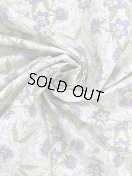 画像7: 生地:綿100%花柄プリント80ローン(イエロー/ベージュ) (7)