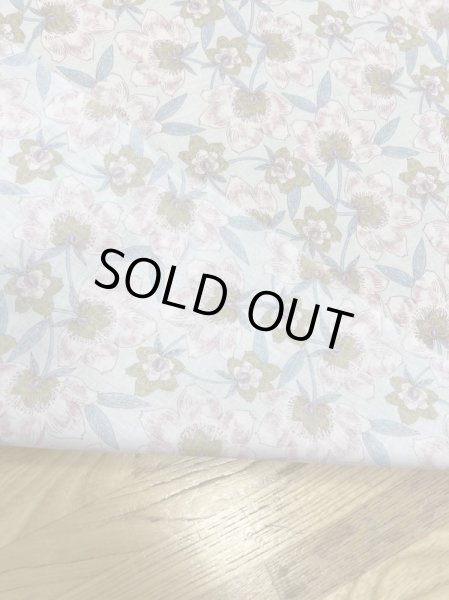 画像3: 生地:綿100%花柄プリント80ローン(水色/ピンク) (3)