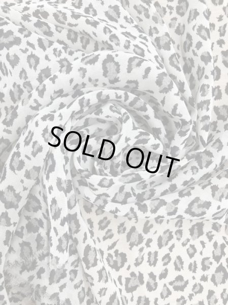 画像7: 生地:ヒョウ柄プリントポリエステル(白/グレー/黒) (7)